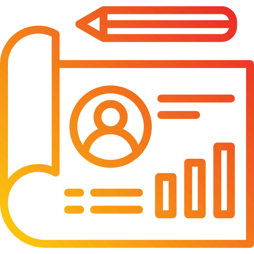 Plan document with a pencil and bar chart
